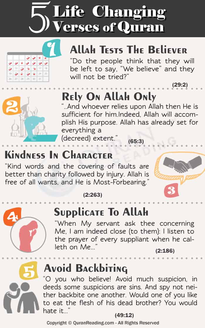 5 Ayahs Of Quran That Can Change The Life Of A Muslim Islamic Articles
