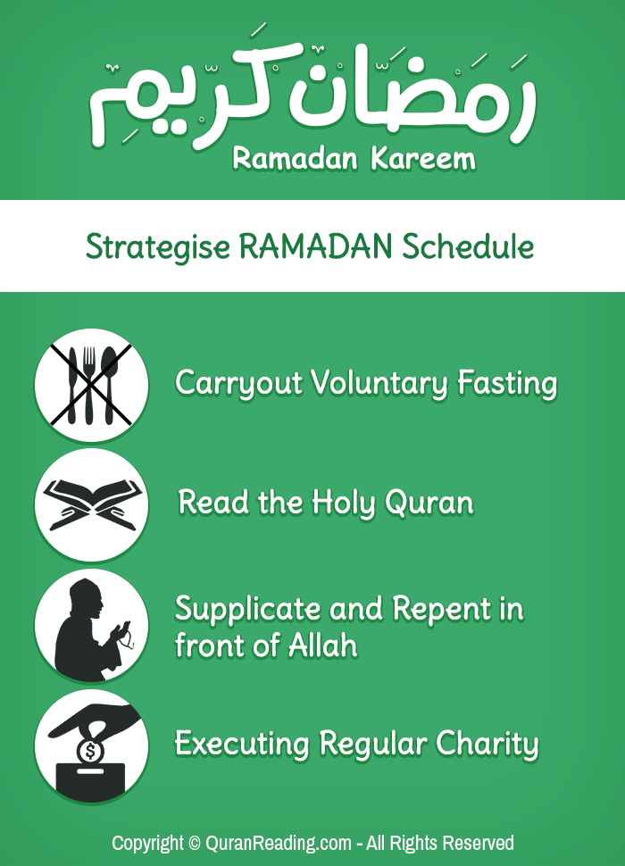 Ramadan schedule in advance