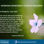 Generosity in Fasting Month