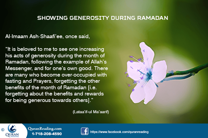 Generosity in Fasting Month