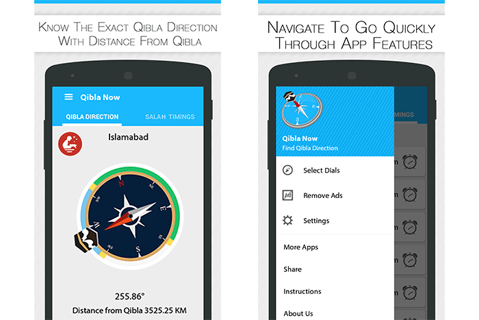 Qibla direction app