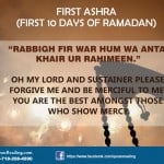 First Ten Days of Ramadan