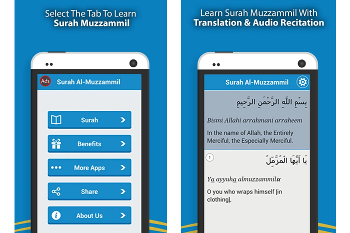 Muzammil app features